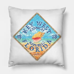 Key West, Florida, Conch Republic, 1828 Pillow