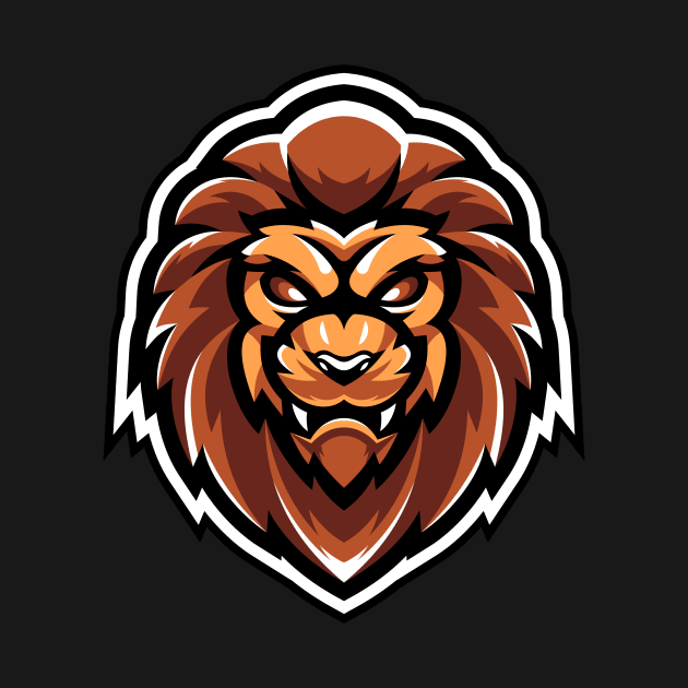 Lion head character mascot by Wawadzgnstuff