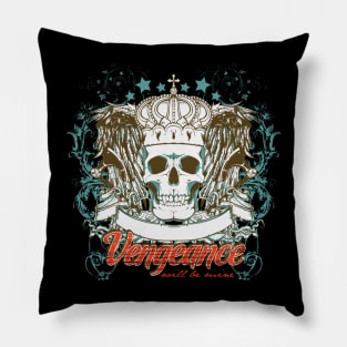 skull with crown Pillow