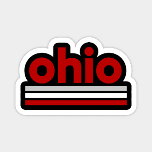 Retro Ohio Stripes Magnet