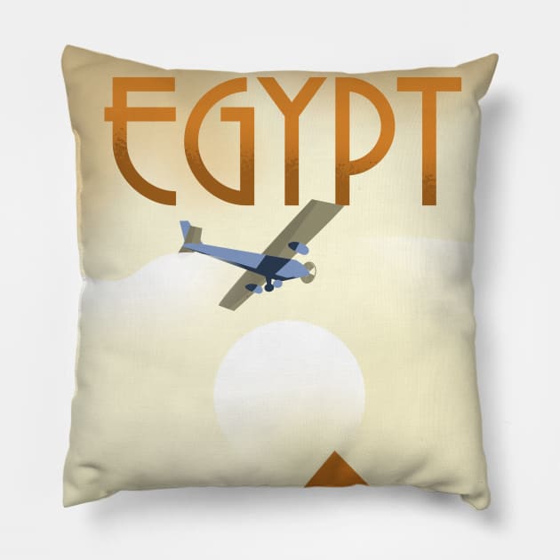 Egypt Travel poster Pillow by nickemporium1