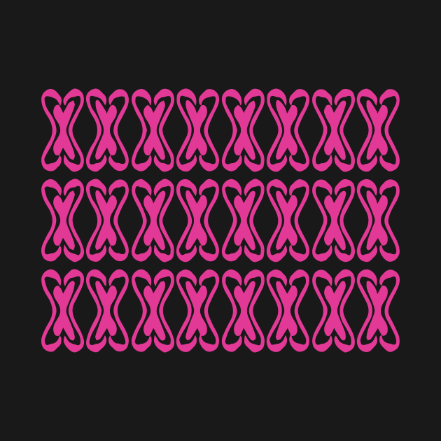 Flamingo Couple Heart Pattern X Pink by pelagio