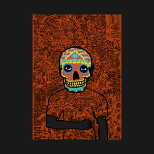 Dive into NFT Character - MaleMask DoodleGlyph with Mexican Eyes on TeePublic T-Shirt