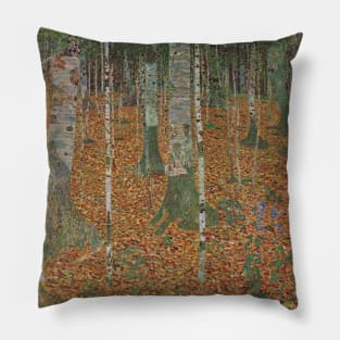 Birch Forest by Gustav Klimt Pillow