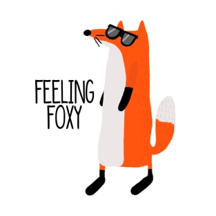 Feeling Foxy, Funny Cute Fox in Sunglasses T-Shirt