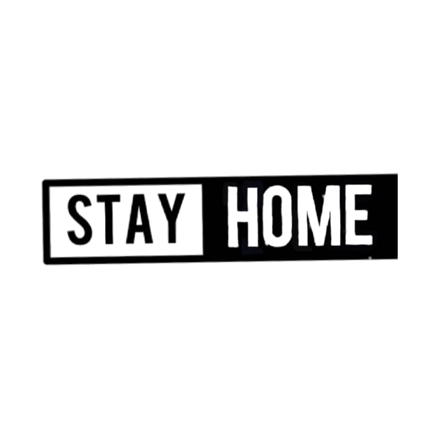 Stay home black print by Sunshoppe