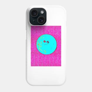 Hot Pink Parsley Moon Face Phone Case