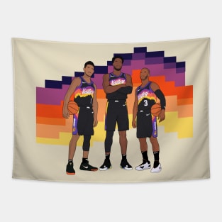 Phoenix Basketball Big 3 City Jersey Booker Ayton Paul Tapestry