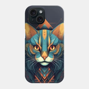 Geometric Cat Phone Case