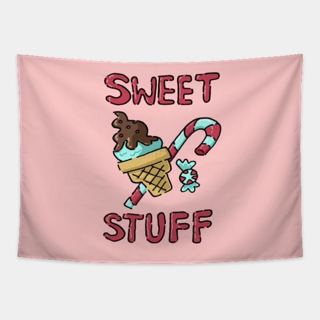 Sweet Stuff Tapestry by JenjoInk