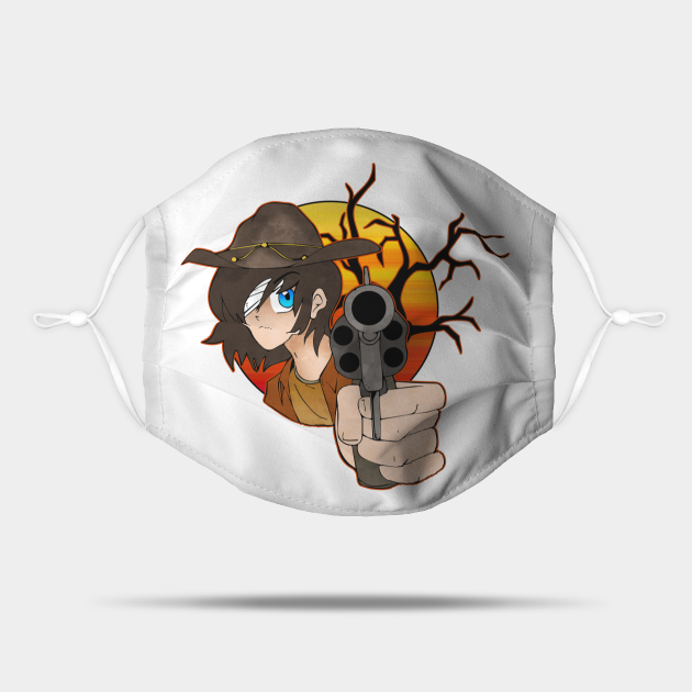 Manga Carl The Walking Dead Mask Teepublic