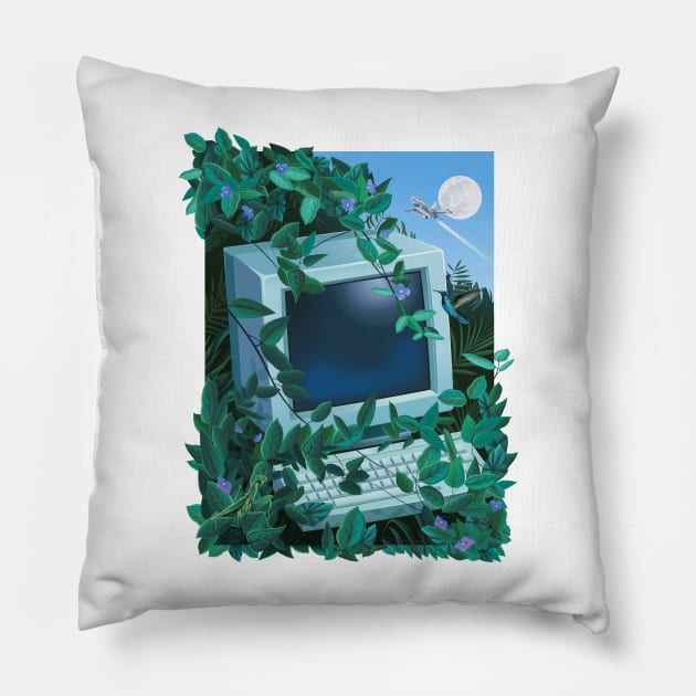 Green World Pillow by Mr.Melville