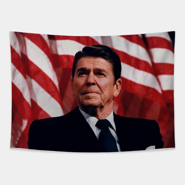 President Ronald Reagan Tapestry by warishellstore