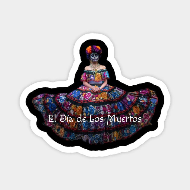 El dia de los muertos dress Magnet by BrokenTrophies