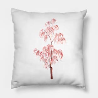 zen red lace  leaf  watercolor arts Pillow