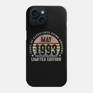 Born In May 1993 Vintage Sunset 27th Birthday All Original Phone Case