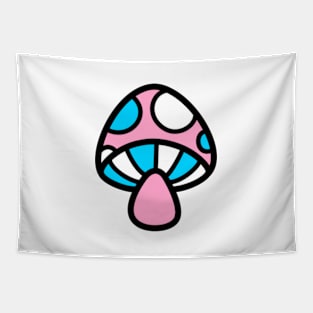 Transgender Mushroom Discrete Pride Flag Tapestry