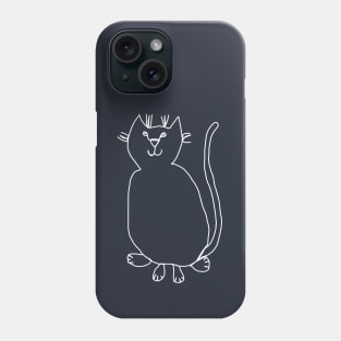 White String Kitty Cat Phone Case