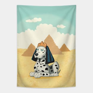 Dalmatian as pharaoh Tapestry