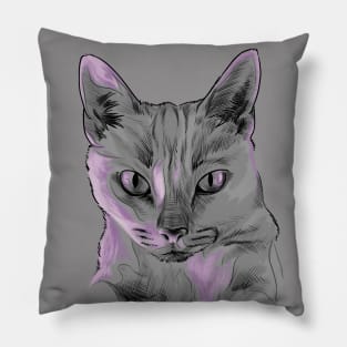 Purple Lit Cat Pillow