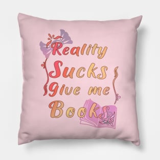 Pastel Goth Give me Books Pillow