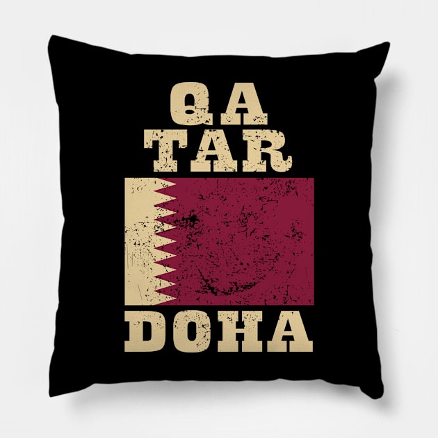 Flag of Qatar Pillow by KewaleeTee