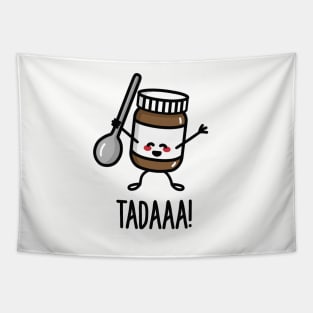 Tadaaa! Happy chocolate spread with spoon Tapestry
