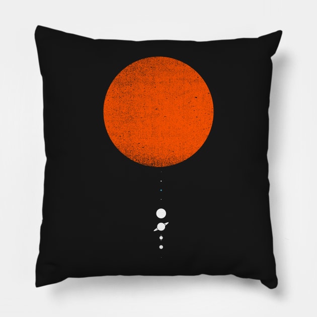 Minimal Solar System Pillow by geekchic_tees