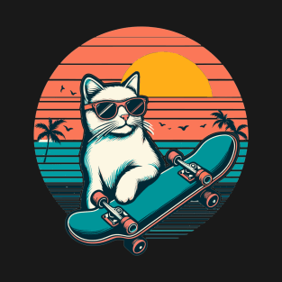 Cat Skateboard T-Shirt