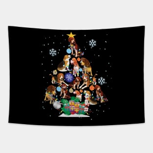 Beagles Christmas tree for Beagles dogs lovers.. Tapestry