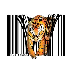 ENDANGERED TIGER BARCODE illustration print T-Shirt