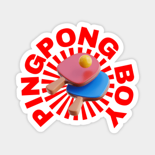 Ping-Pong Boy - Sports Team Pingpong Player Magnet