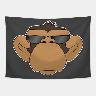 Monkey serious citizen sunglasses Tapestry