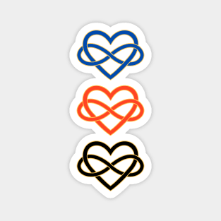 Polyamory 3 Infinity Hearts Magnet