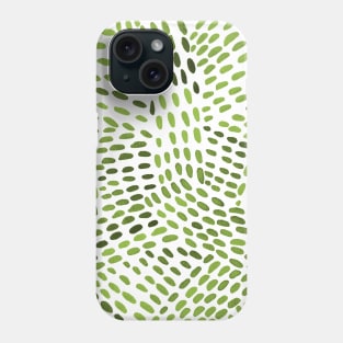 Watercolor dotted lines - sap green Phone Case