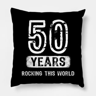 50 Years Rocking this World Pillow