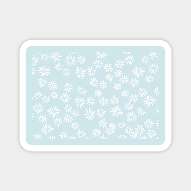 Ditsy White Daisies Magnet by kathleenabruce