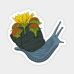 Sawtooth Sunflower Snail Magnet