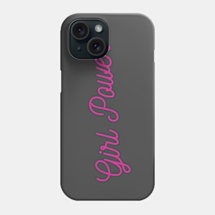 Girl Power Neon Pink Phone Case