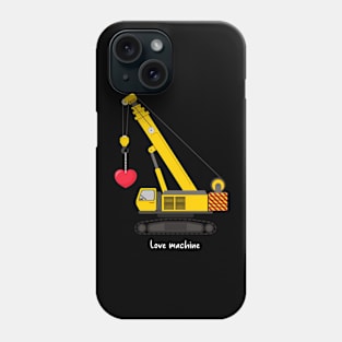 Construction Lifting Heart Machines Valentine's Day Toddlers Phone Case