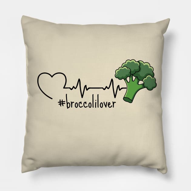 Broccoli In A HeartBeat Pillow by DesignArchitect