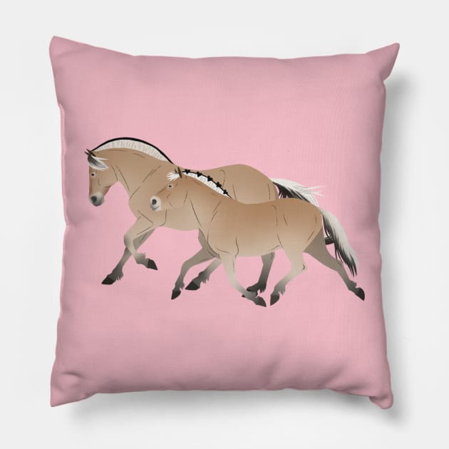 Fjord Horses - Equine Rampaige Pillow by Equine Rampaige