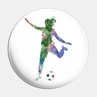 Female Soccer Player Pin