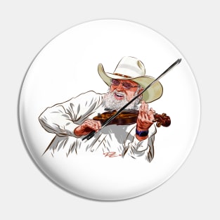 Charlie Daniels - An illustration by Paul Cemmick Pin