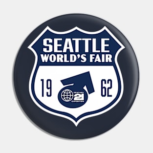 1962 Seattle World's Fair Retro Shield (Blue) Pin