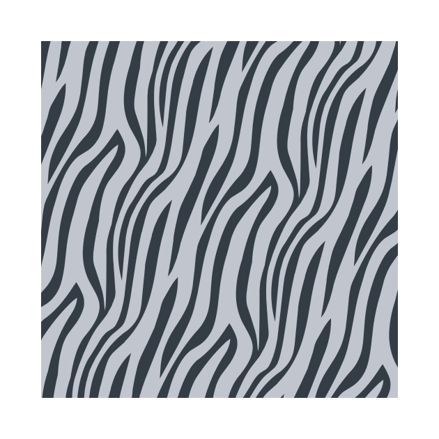 Zebra Pastel Gray Wild Animal Pattern by jodotodesign