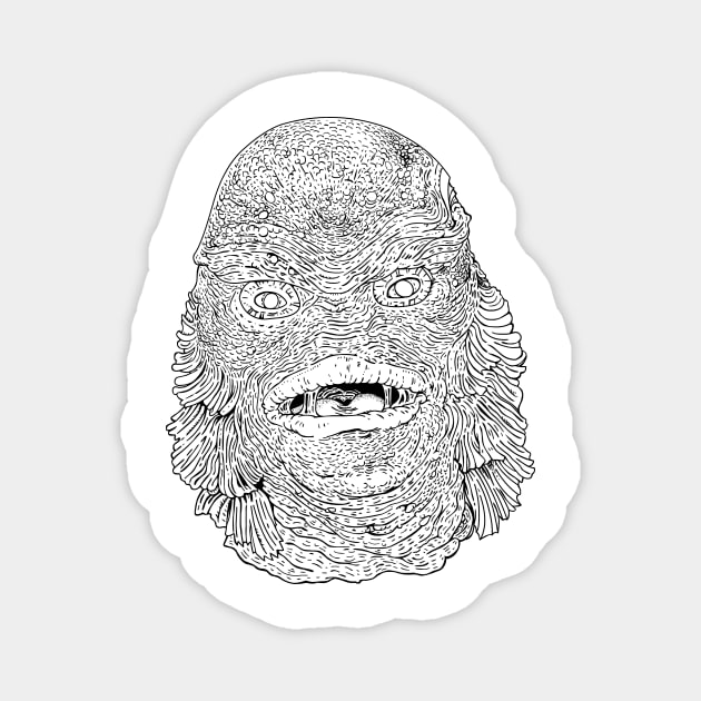 CREATURE FROM THE BLACK LAGOON Magnet by TheCosmicTradingPost