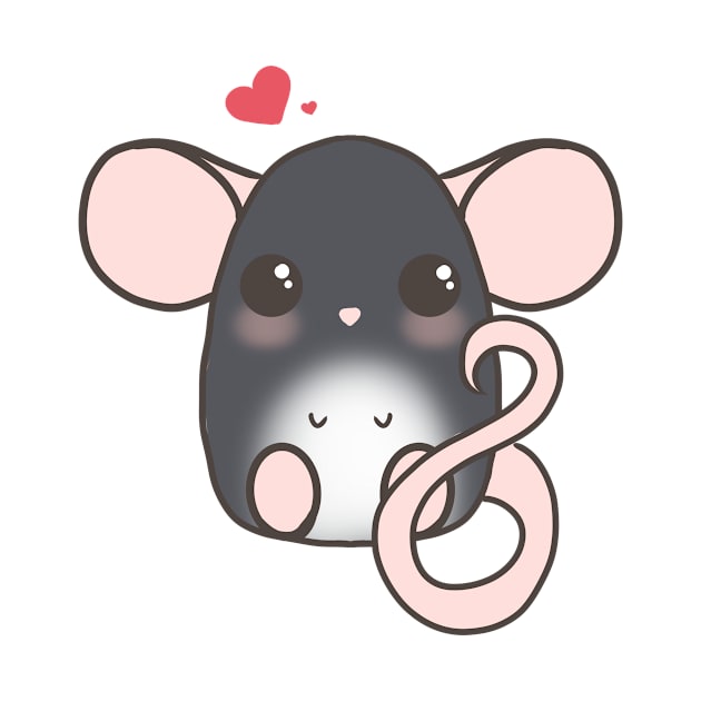 Cute Rat - Dumbo Grey by Art By December