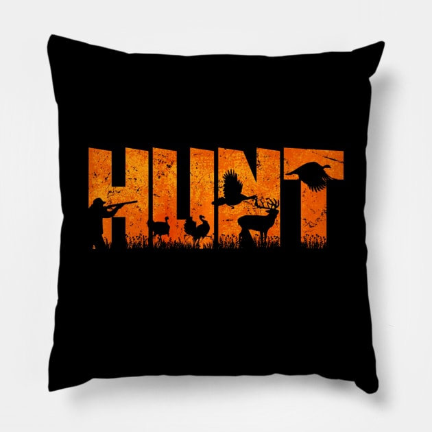 Deer Hunting Turkey hunter pheasant hunter Pillow by Kiwistore