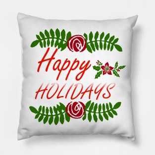 Happy Holidays Design Pillow